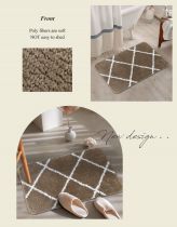 THẢM SOFT POLY  HOA VĂN KẺ NÂU 40*60/40*120CM